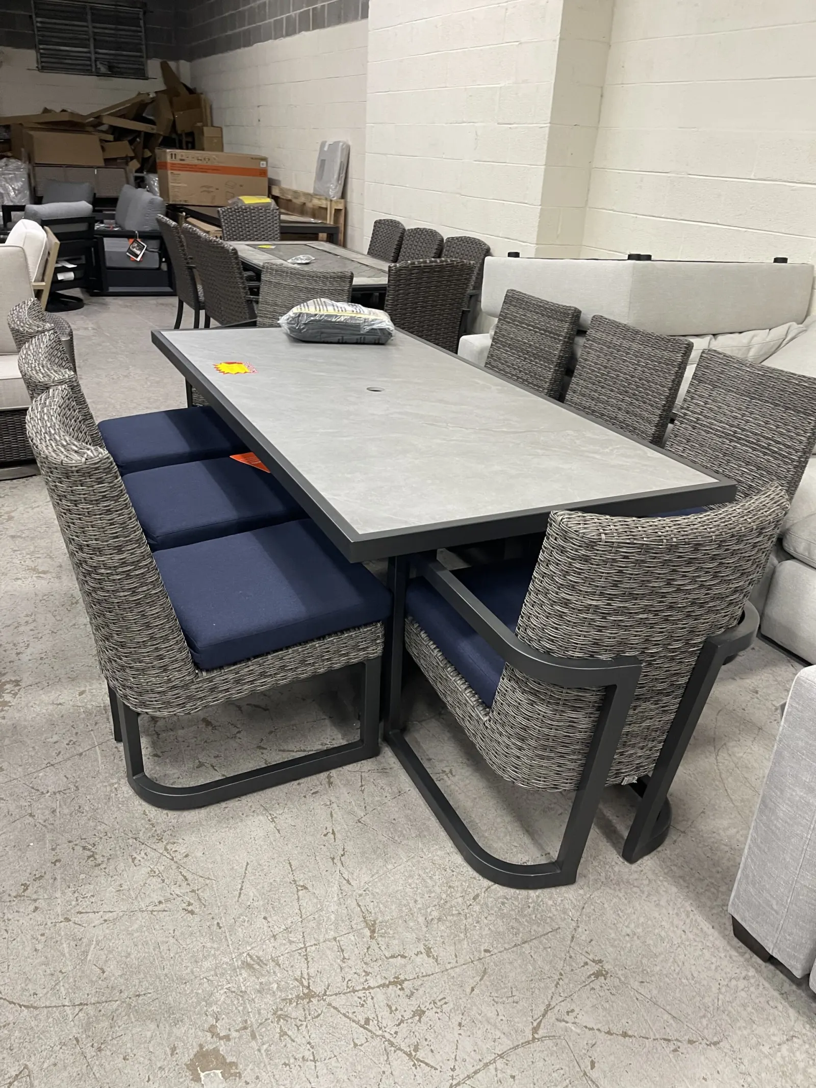 Agio Luna 9-piece Outdoor Patio Dining Set - Image 11