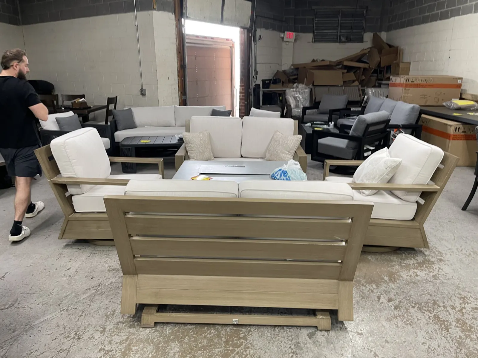 Agio Valmar 5-piece Outdoor Patio Fire Seating Set - Image 12
