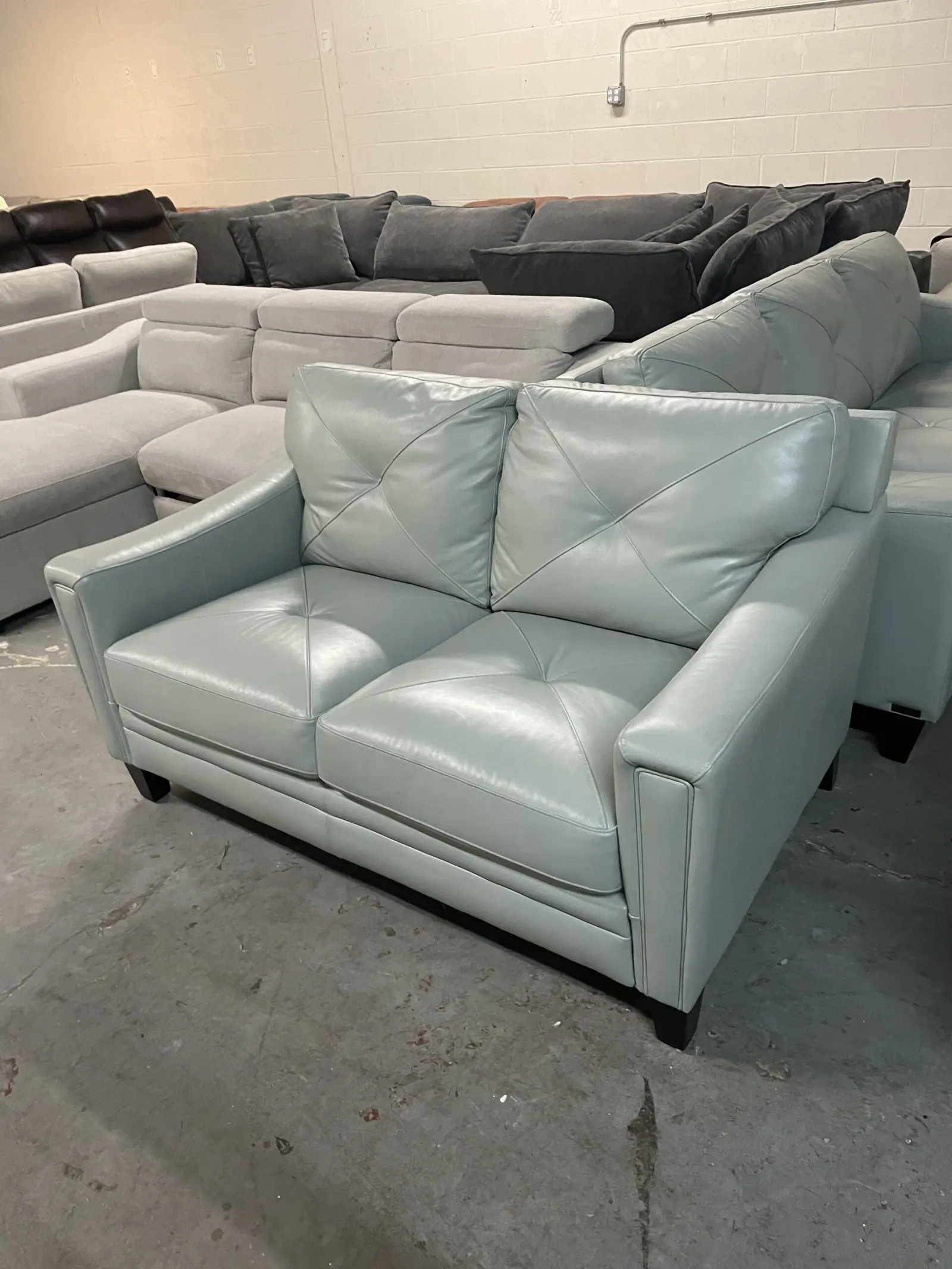 Atmore 3 Piece Top Grain Leather Set Sofa Loveseat Chair - Image 6