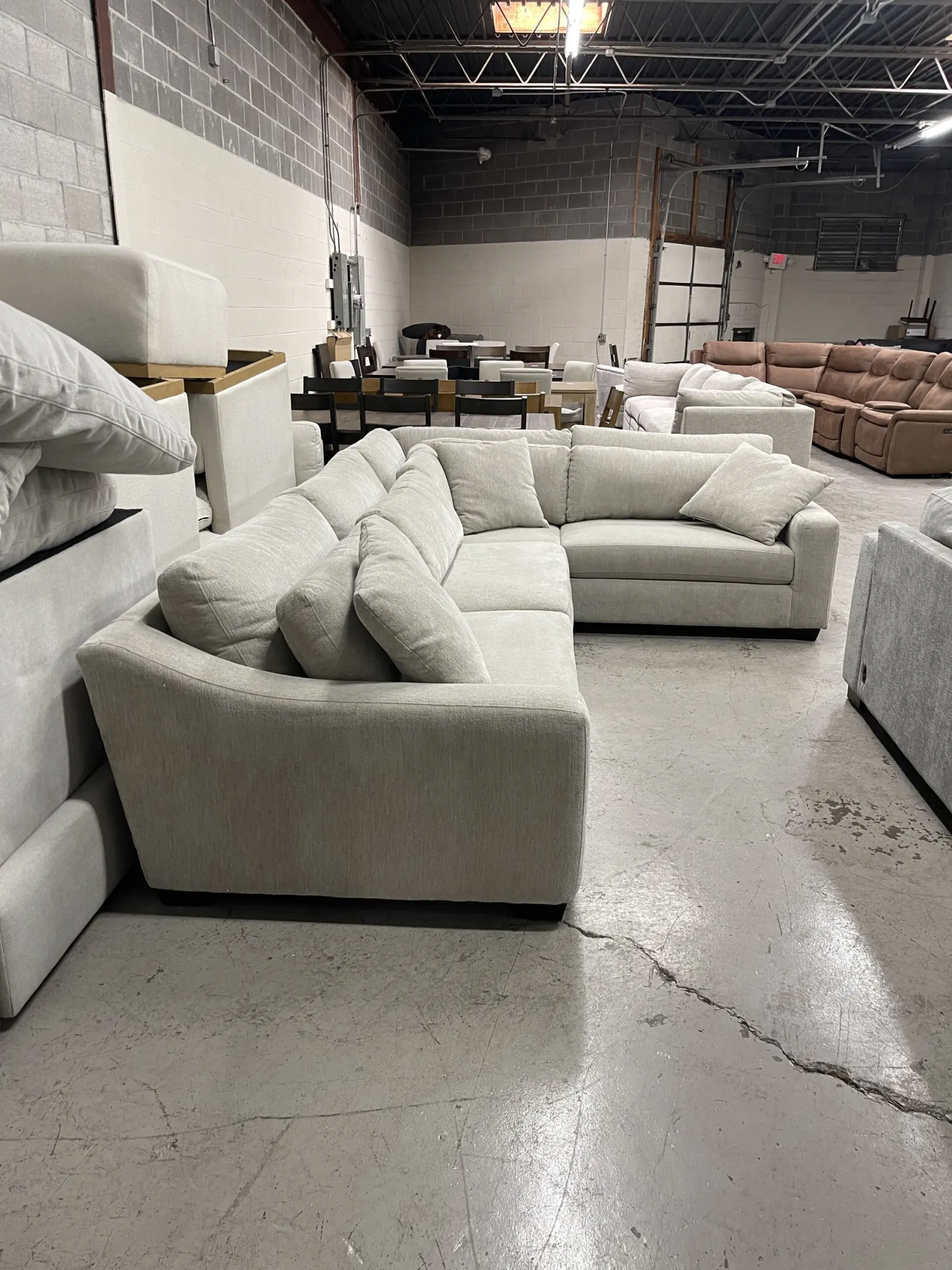 Evelynne Fabric Sectional with Ottoman
