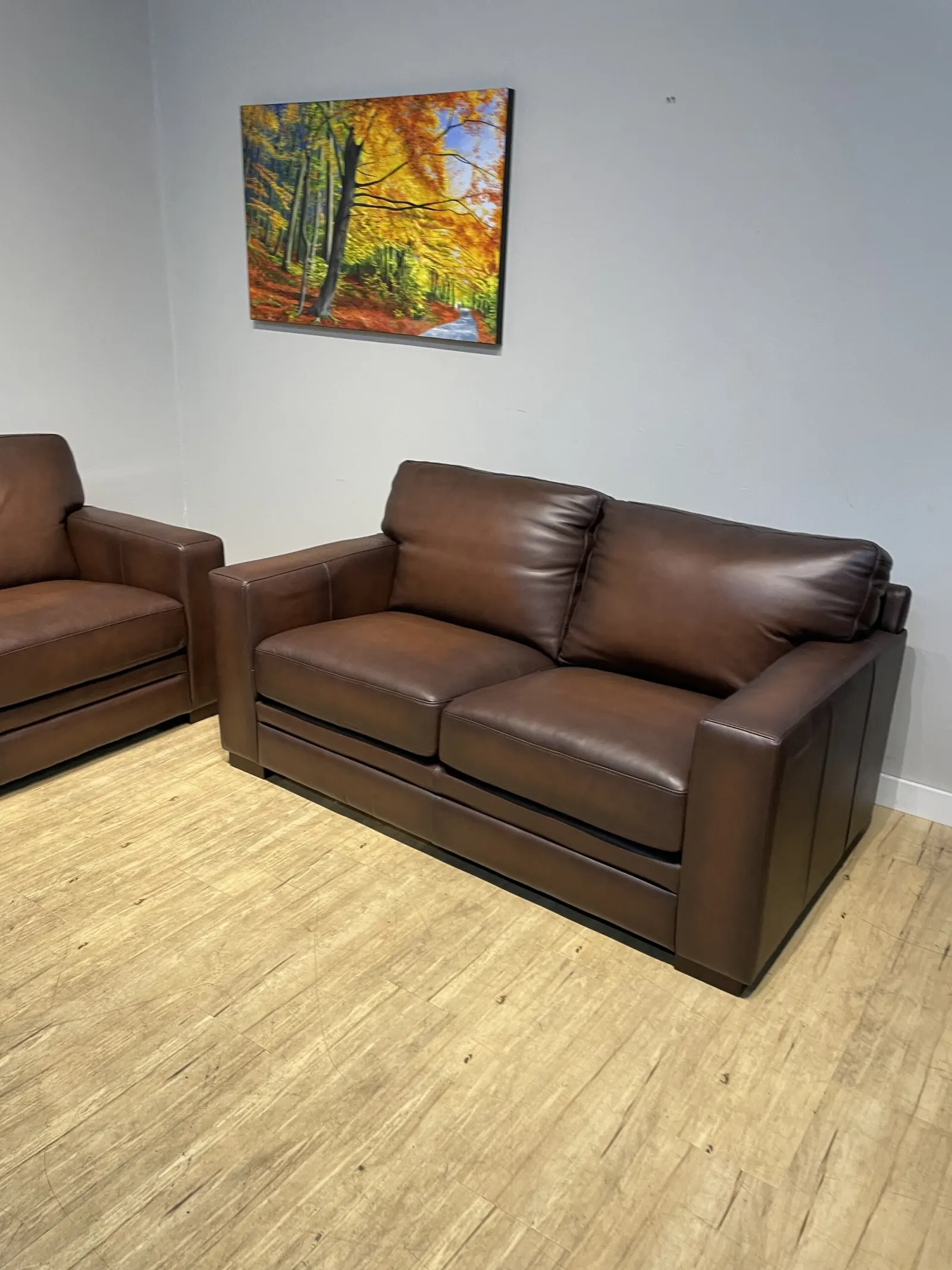 Luca 2 Piece Top Grain Leather Set Sofa And Chair - Image 5