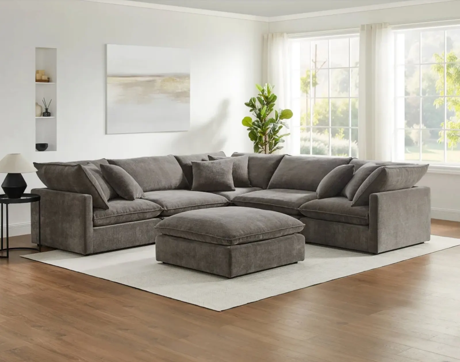 Mira 6-piece Fabric Modular Sectional