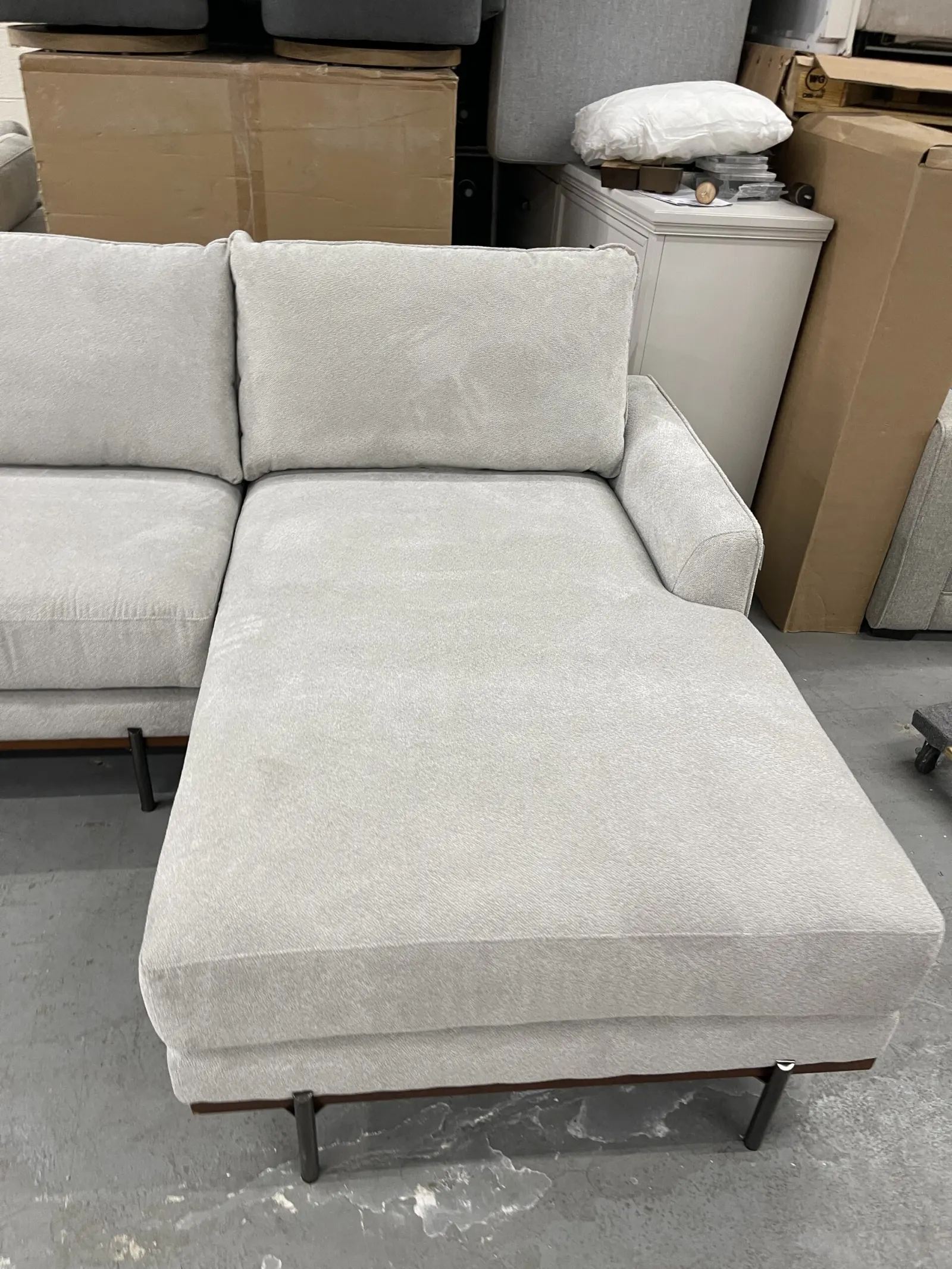 Myla 2-piece Fabric Sofa Chaise - Photo 3