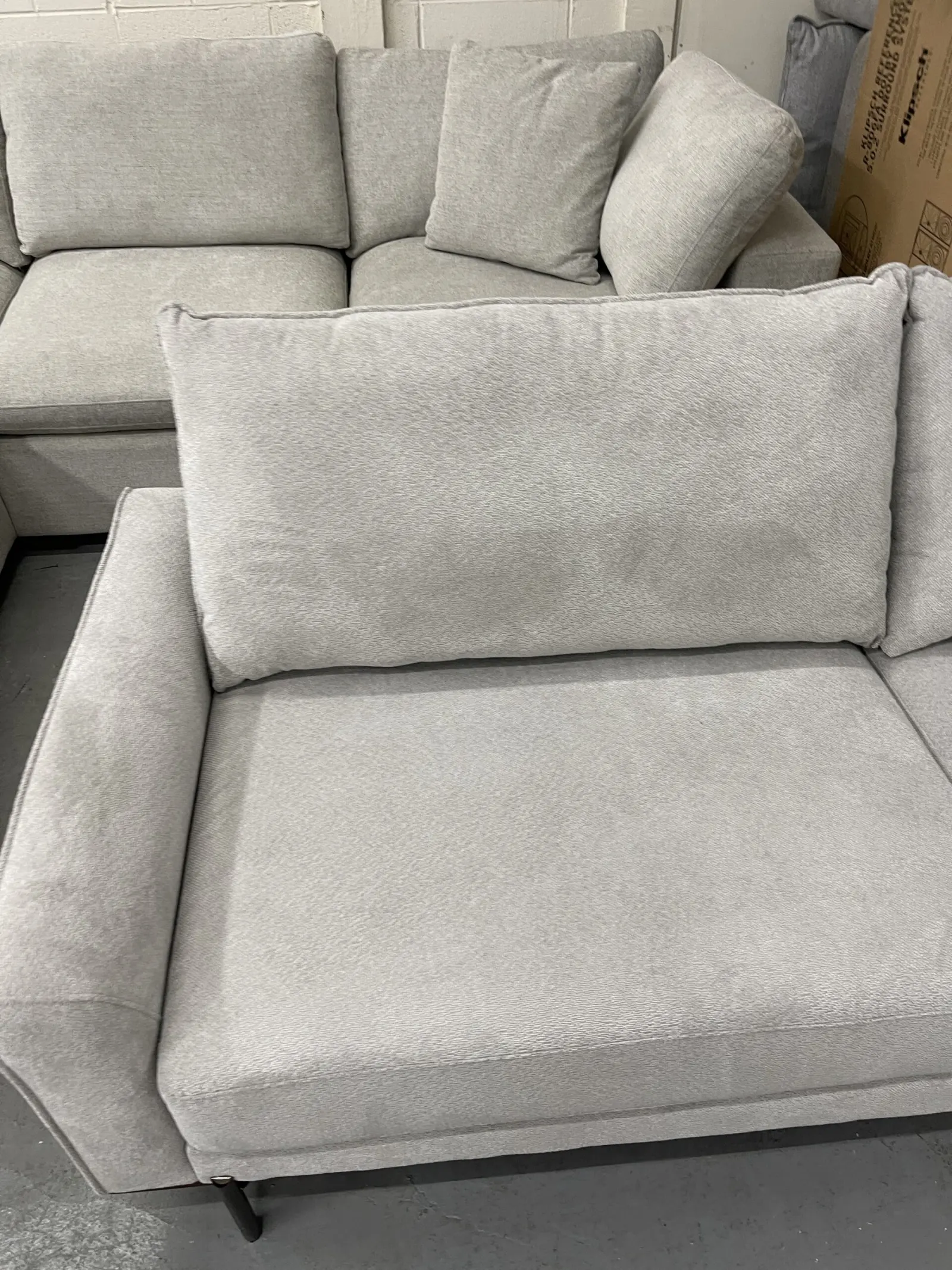 Myla 2-piece Fabric Sofa Chaise - Photo 8