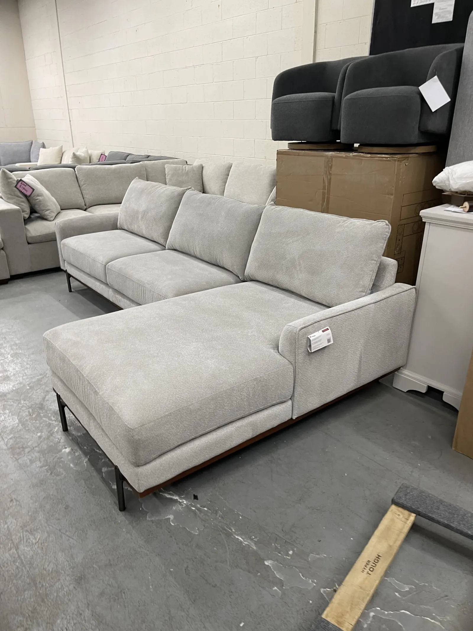 Myla 2-piece Fabric Sofa Chaise - Photo 12
