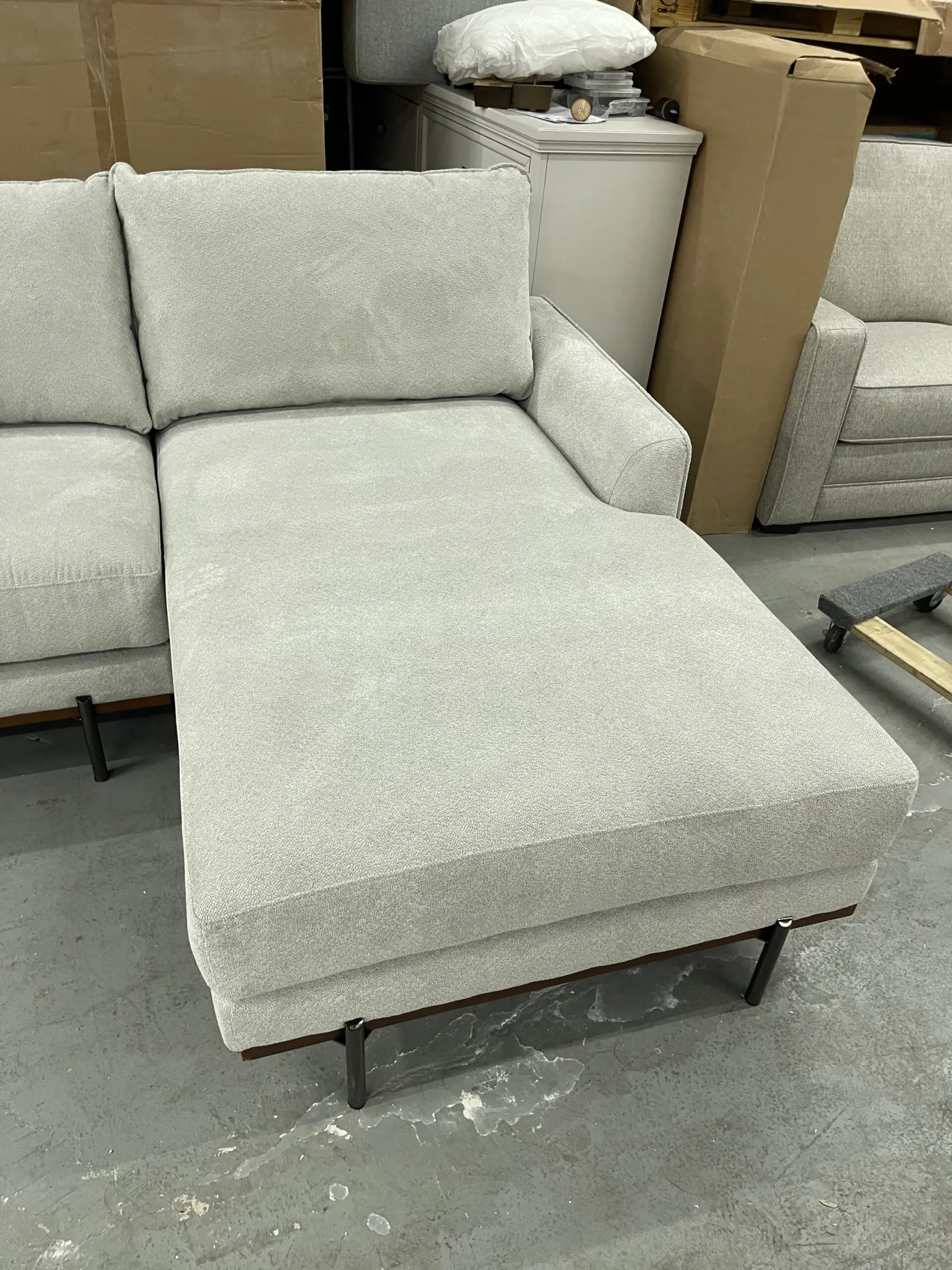Myla 2 Piece Fabric Sofa Chaise - Image 11
