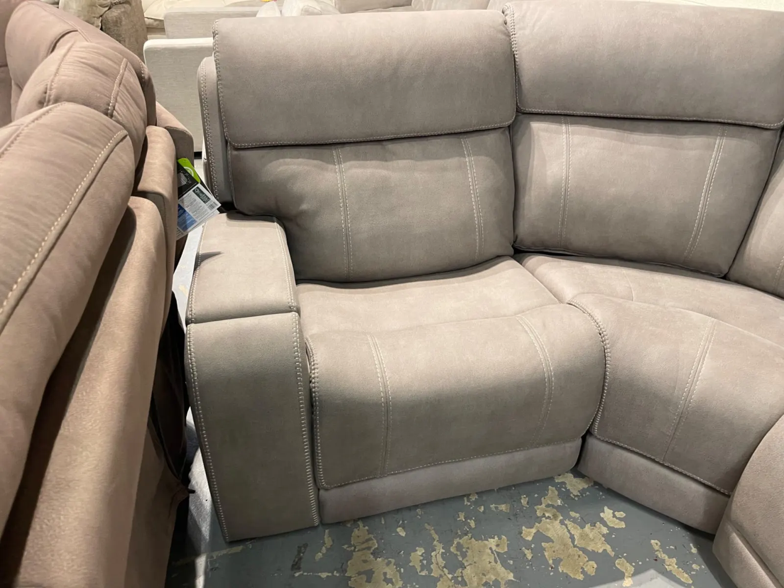 Newberry Fabric Power Reclining Sectional with Power Headrest & Power Lumbar - Image 3