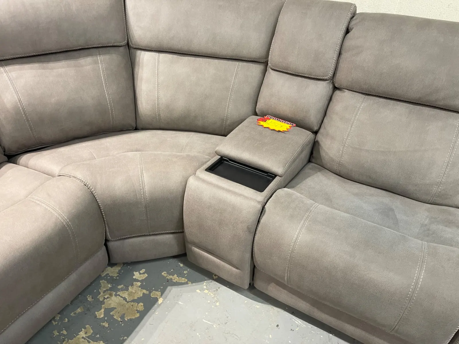 Newberry Fabric Power Reclining Sectional with Power Headrest & Power Lumbar - Image 5