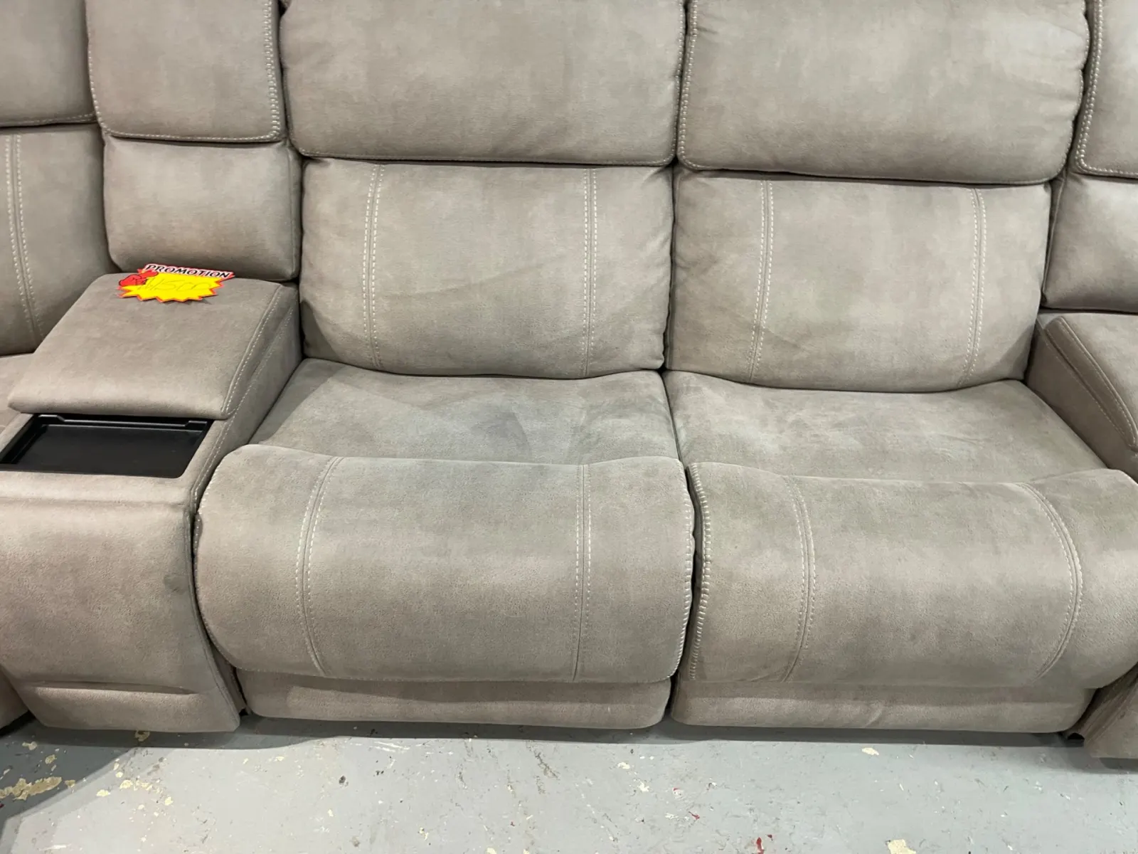 Newberry Fabric Power Reclining Sectional with Power Headrest & Power Lumbar - Image 6