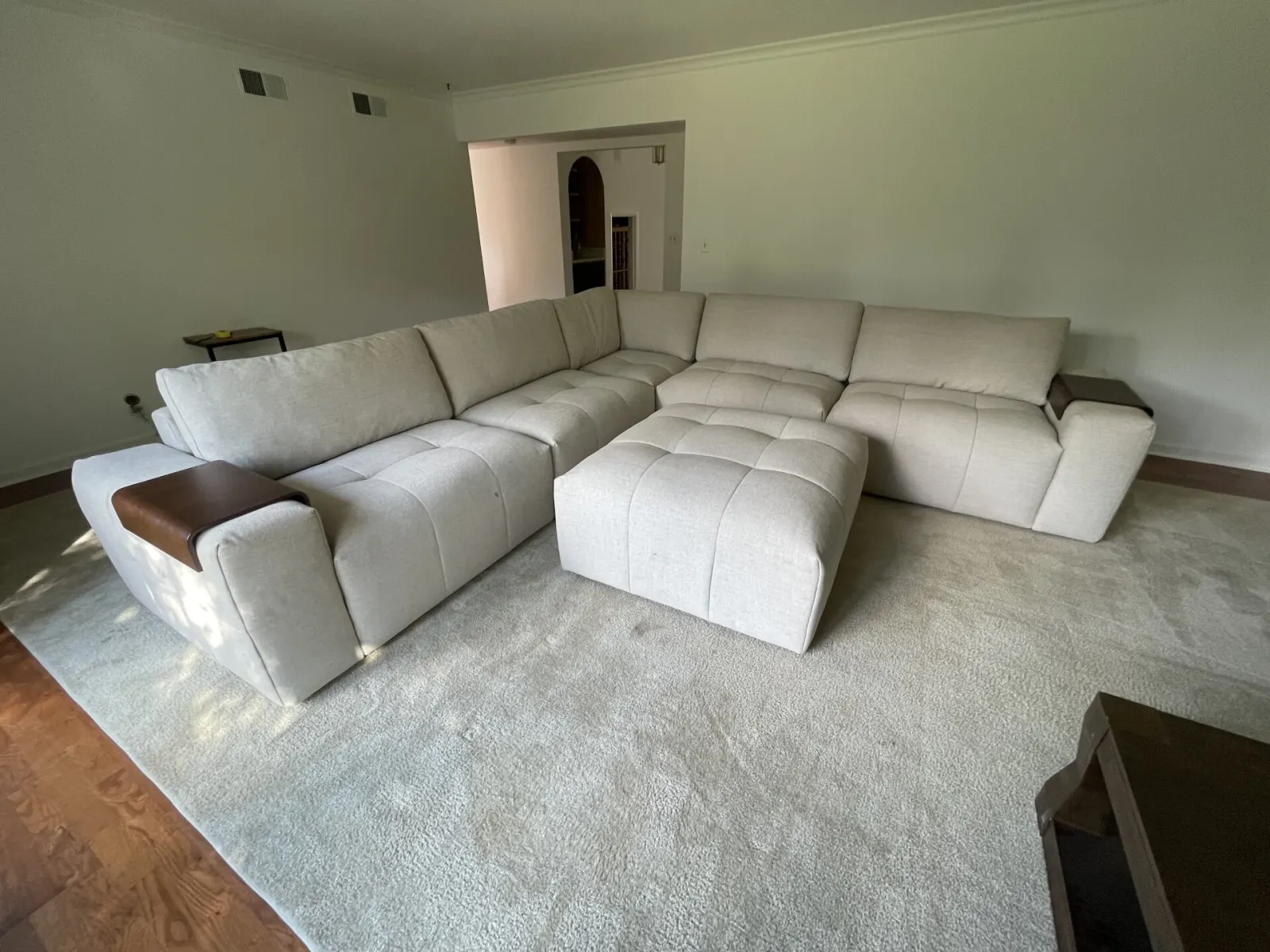 Paige 6-piece Modular Fabric Sectional, Light Beige