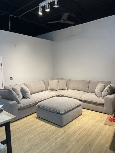 Sereen 6-piece Fabric Modular Sectional, Taupe