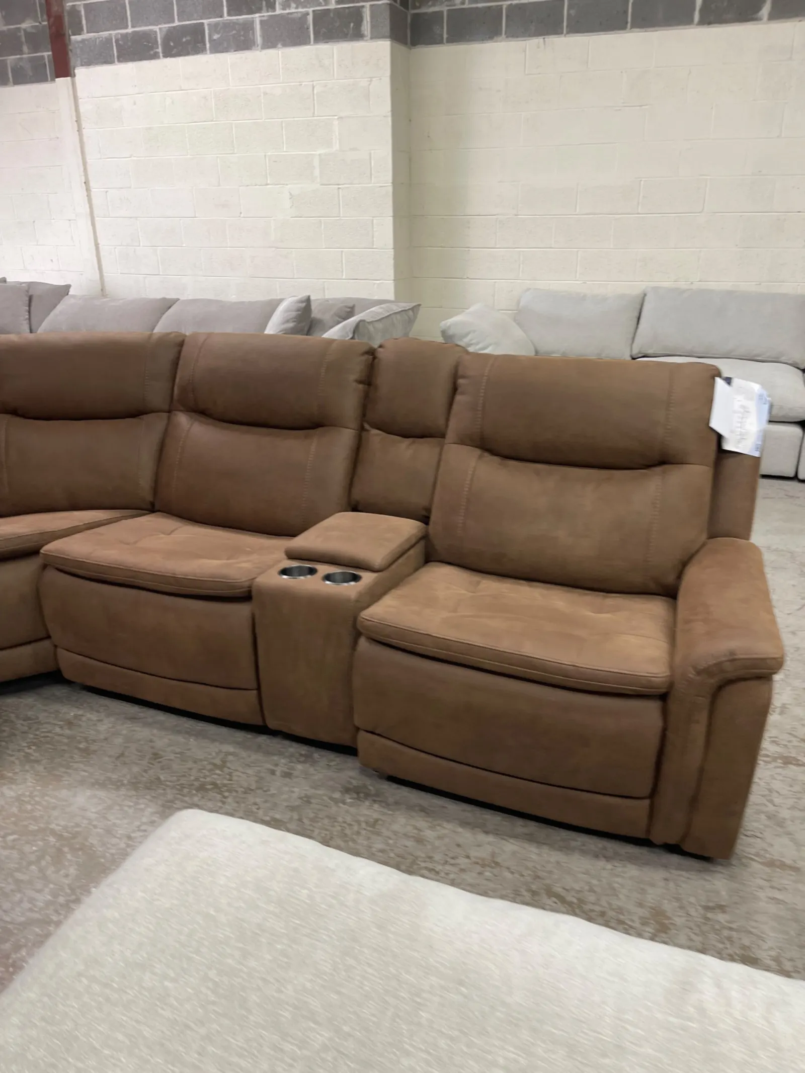 Simms Fabric Power Reclining Sectional with Power Headrests - Image 8