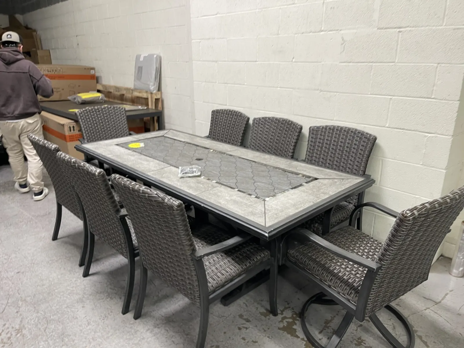 SunVilla Drexel 9-piece Woven Dining Set