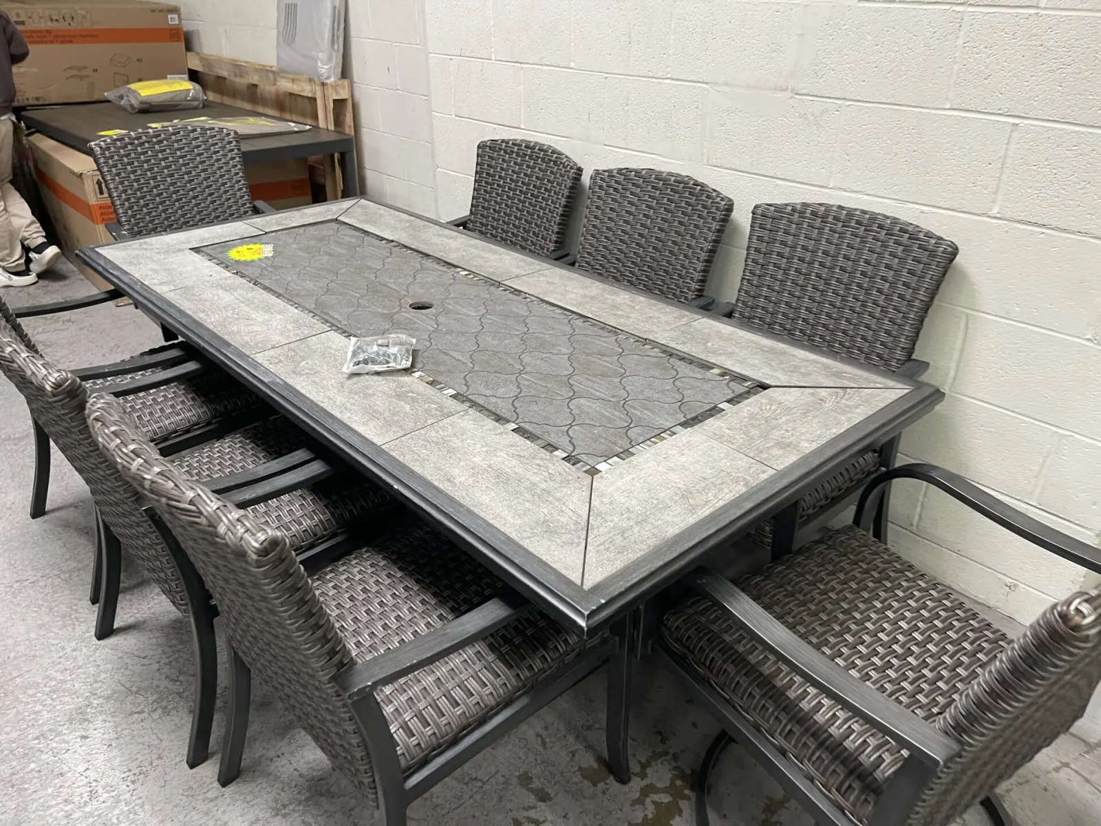 SunVilla Drexel 9-piece Woven Dining Set - Image 2