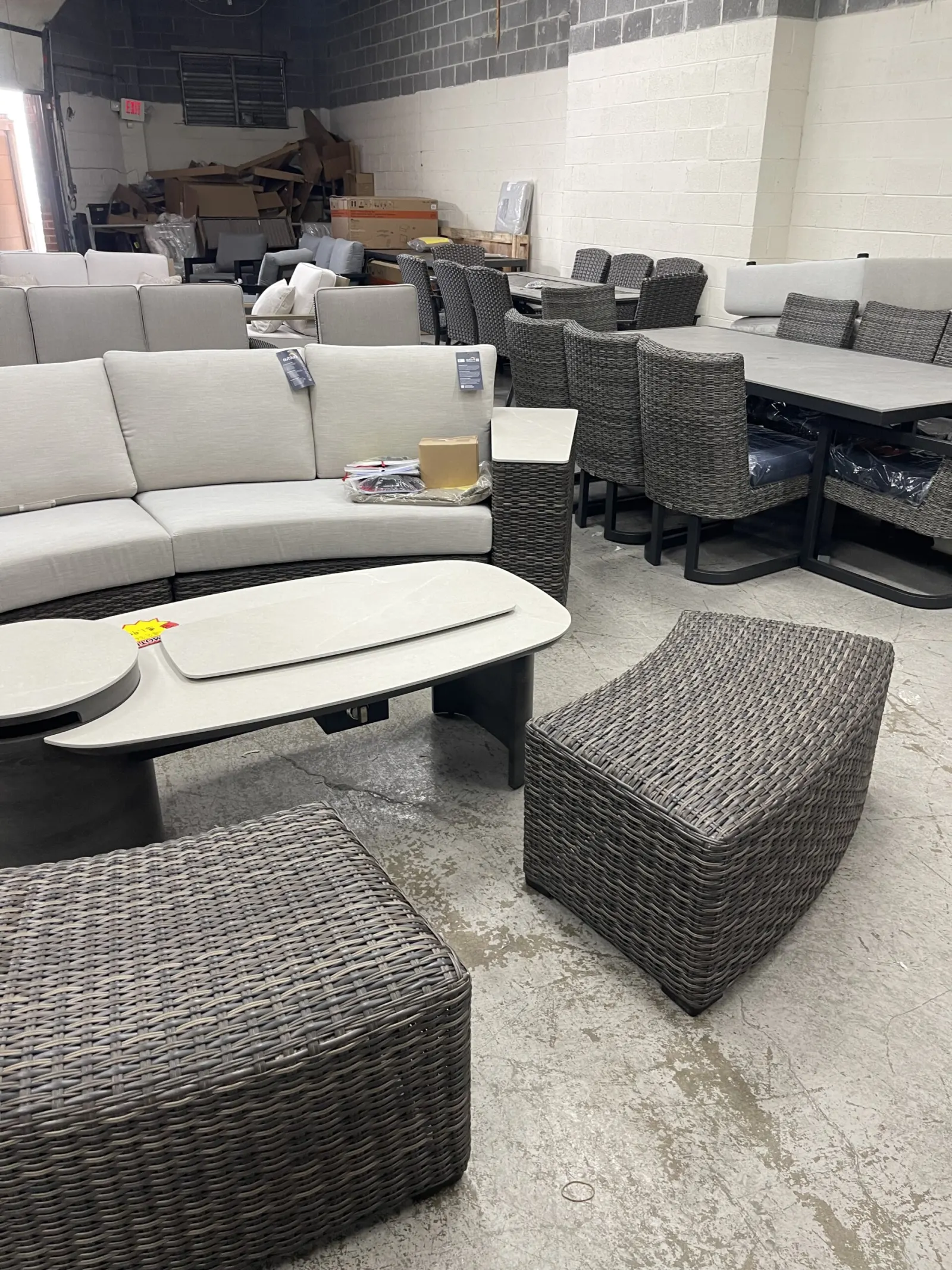 SunVilla Middleton 7-piece Fire Outdoor Patio Sectional Seating Set - Image 3
