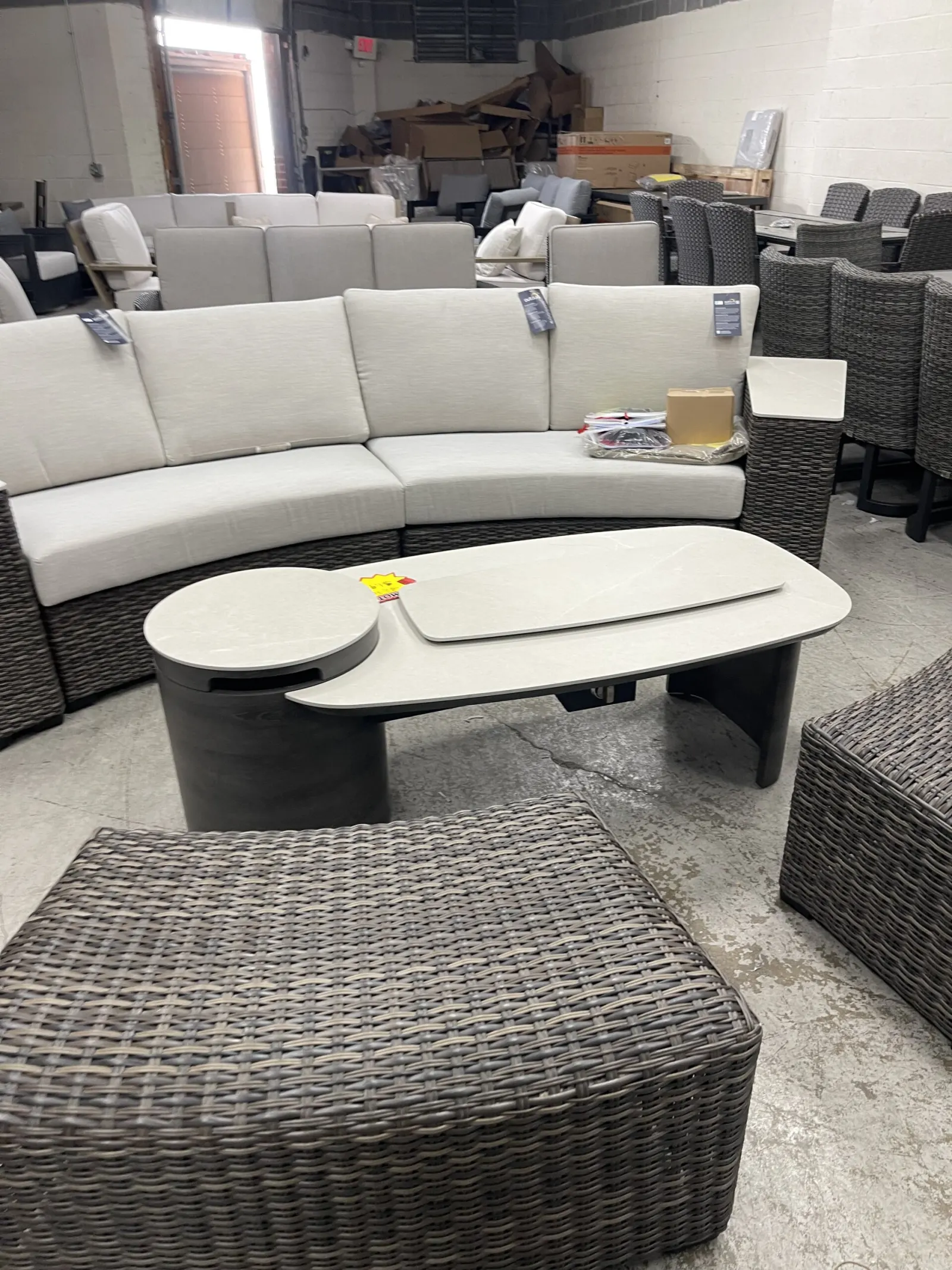 SunVilla Middleton 7-piece Fire Outdoor Patio Sectional Seating Set - Image 4