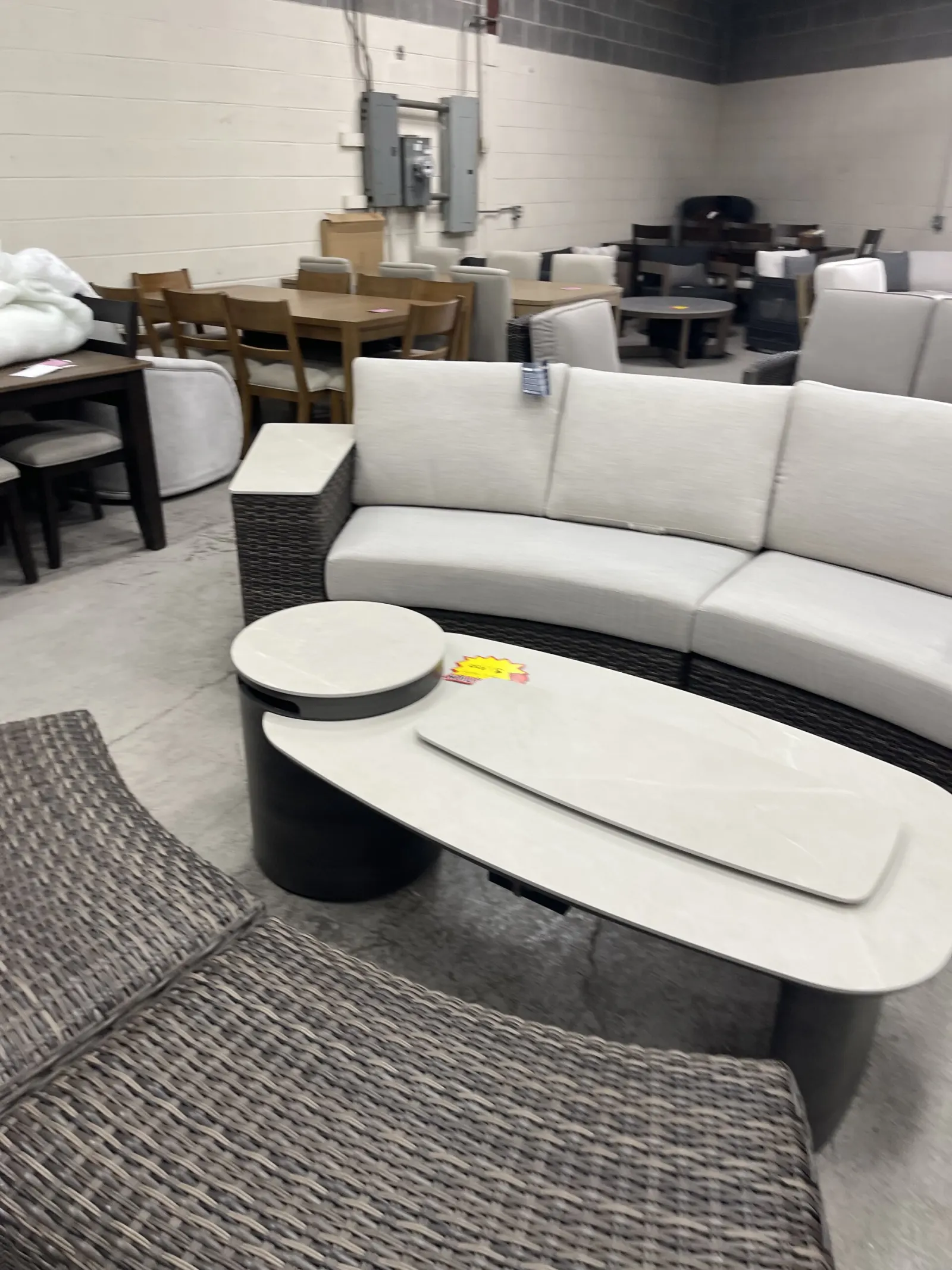SunVilla Middleton 7-piece Fire Outdoor Patio Sectional Seating Set - Image 8
