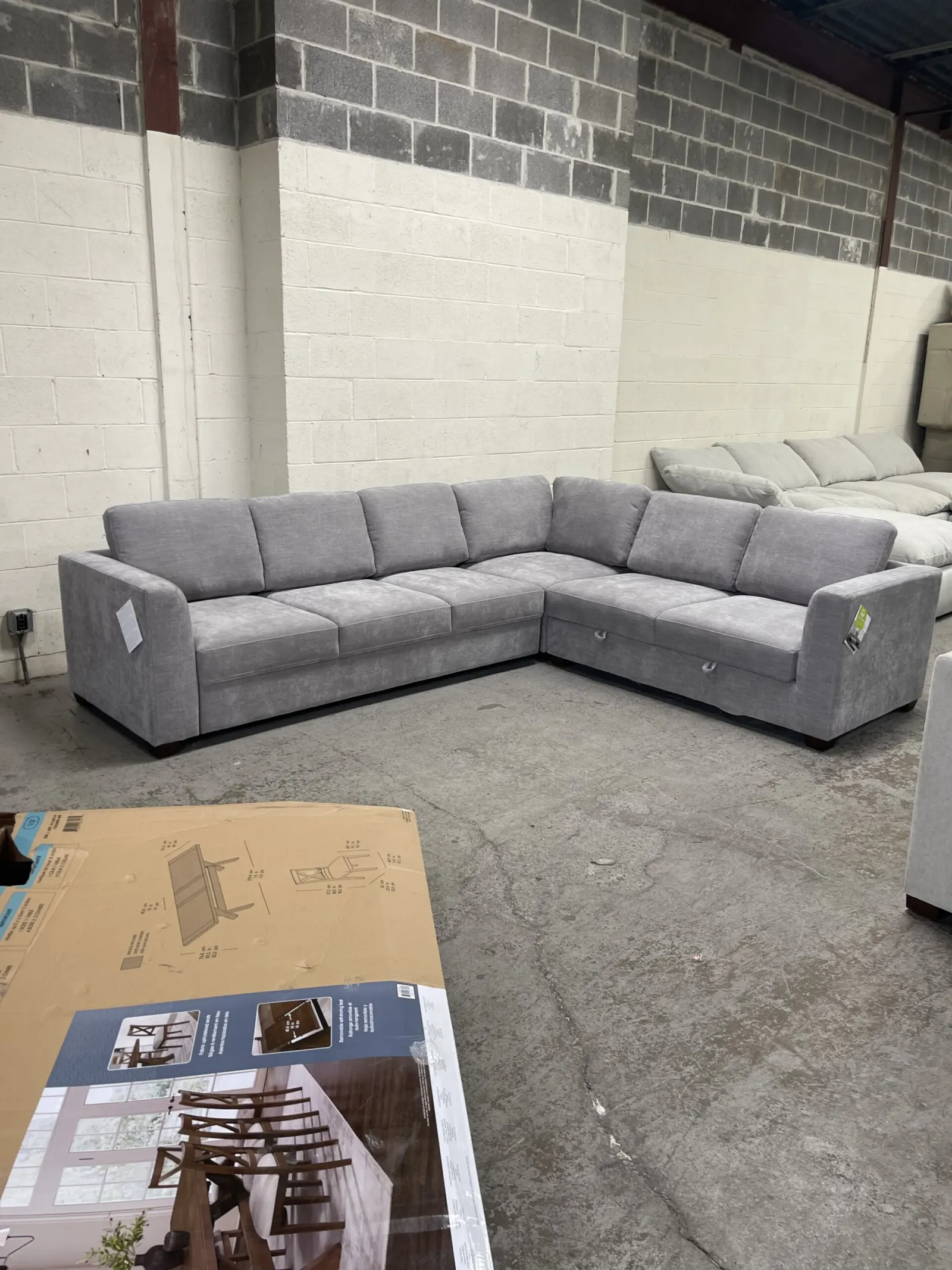Thomasville Caler Convertible Sleeper Sectional with Storage