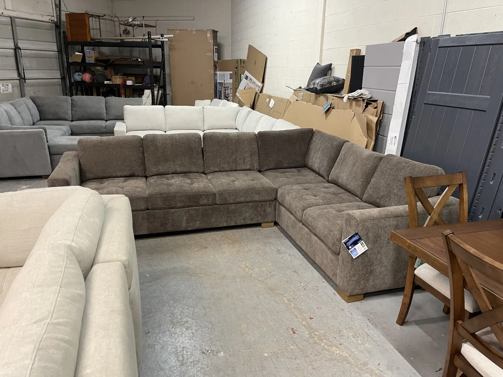 Thomasville Ellsford 2 Piece Fabric Sectional Brown - Image 2
