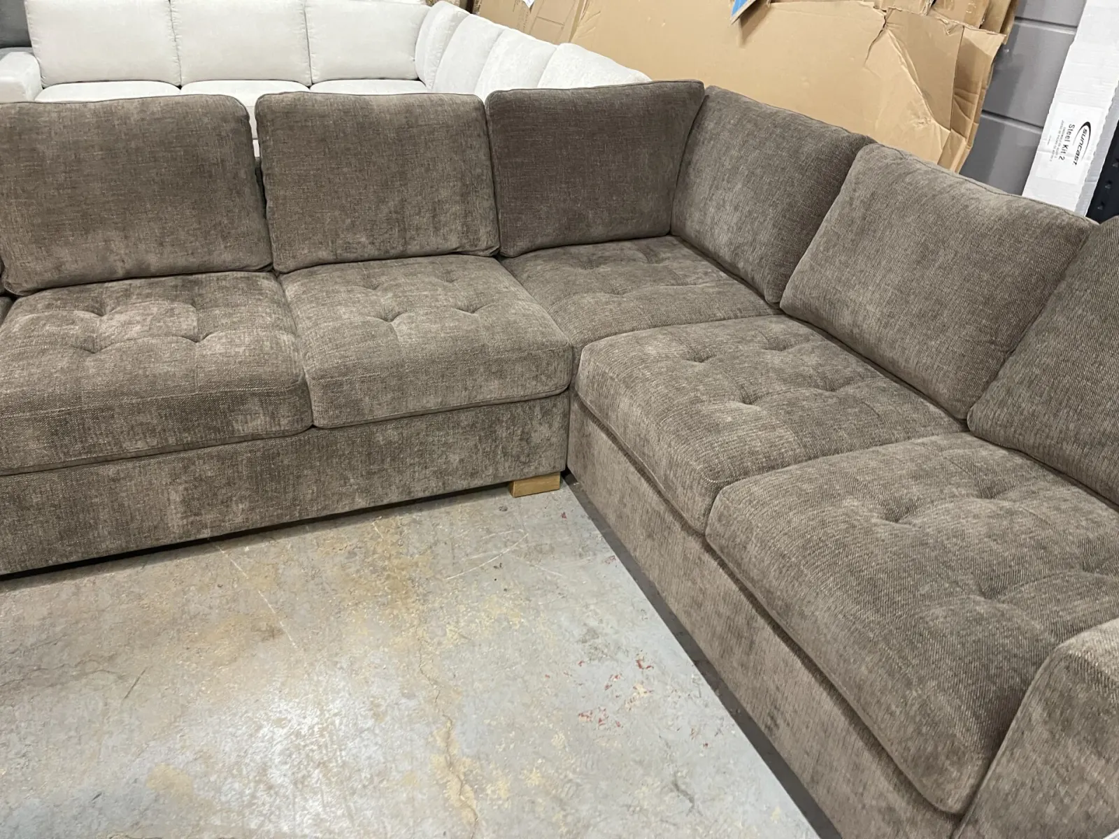 Thomasville Ellsford 2 Piece Fabric Sectional Brown - Image 4