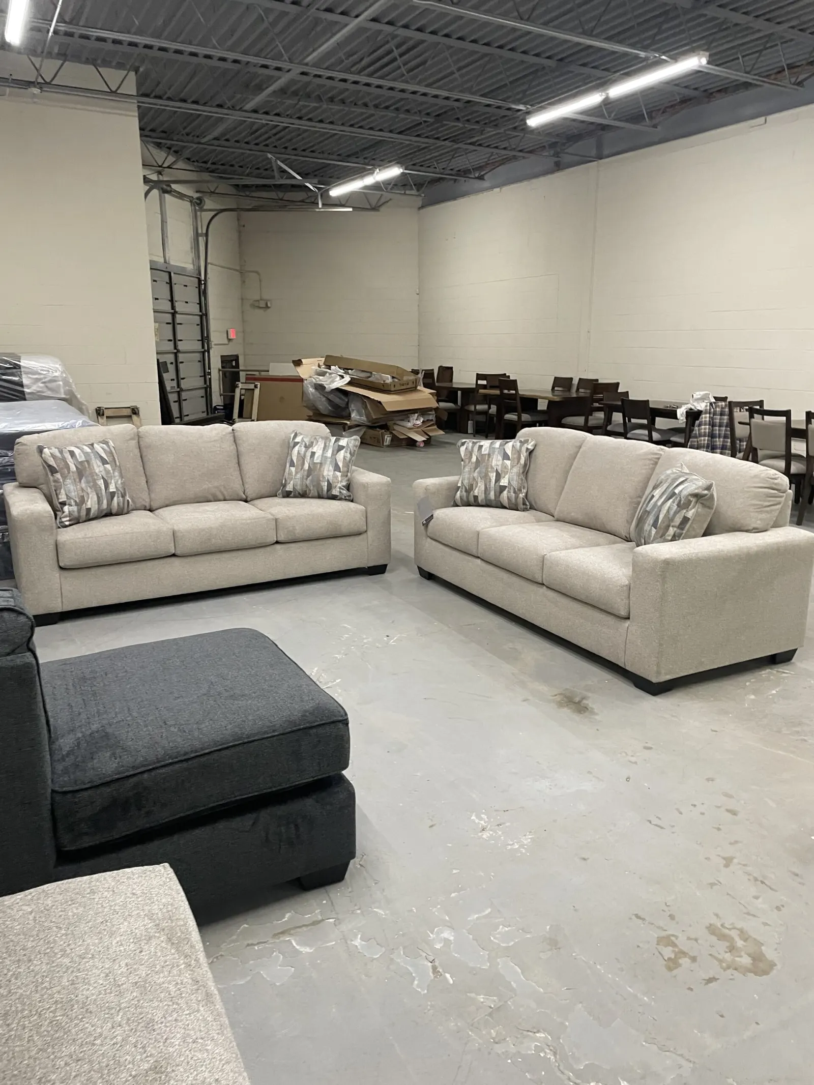 Two Ashley Deltona Sofa Couch Set - Image 4